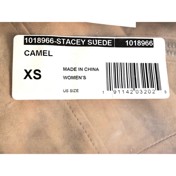 UGG STACEY SUEDE MOTO JACKET -CAMEL TAN  LAMB SUEDE -WOMEN’S SIZE XS -NEW - Picture 7 of 9